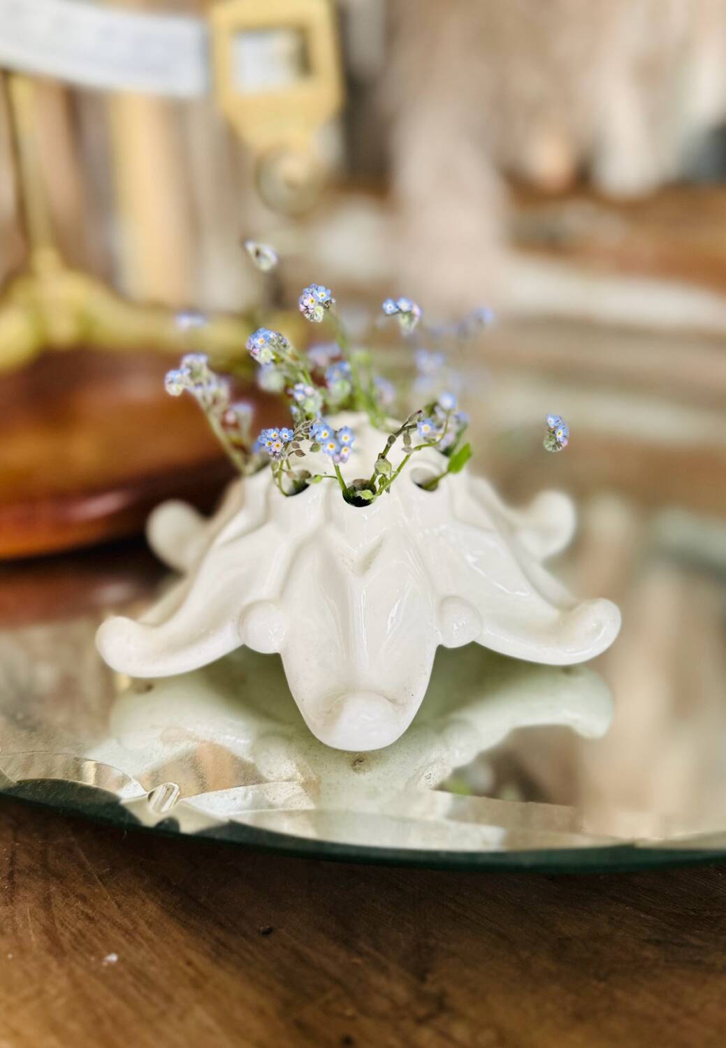 Antique ceramic single-flower vase