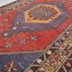 Tapis floral rouge et marron sku A32