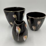 Set of vintage ceramic planters and vases