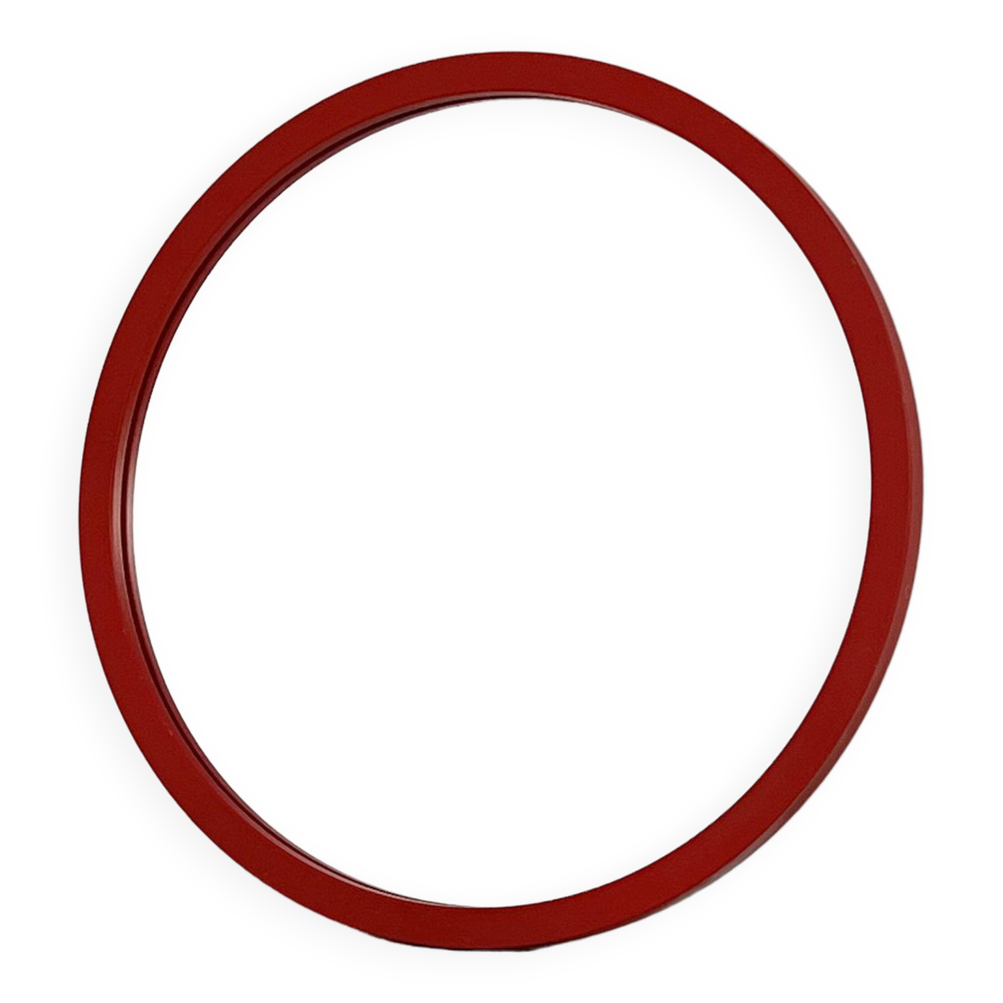 Kartell red round mirror 1980s