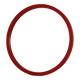 Kartell red round mirror 1980s