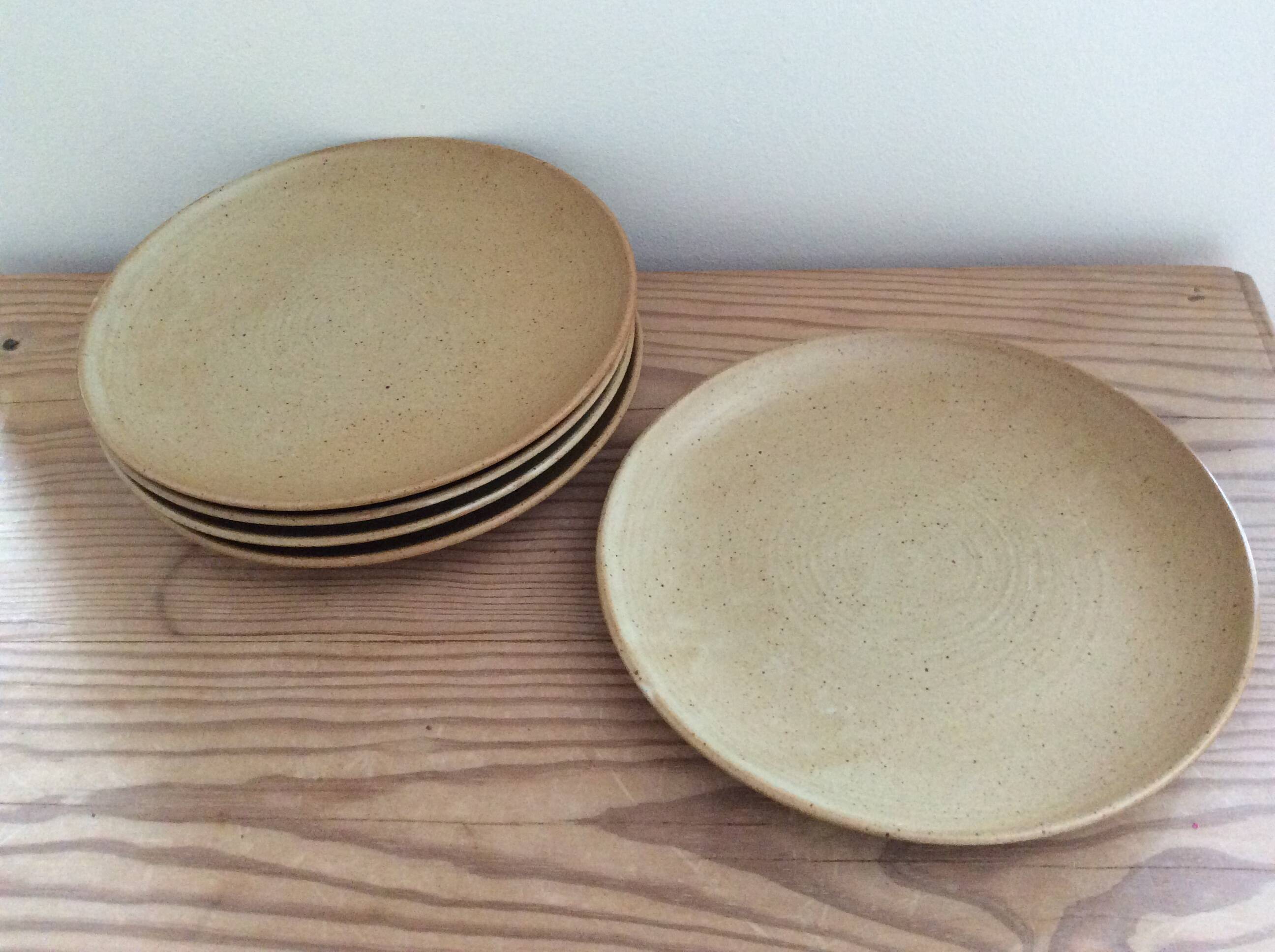 5 stoneware dessert plates