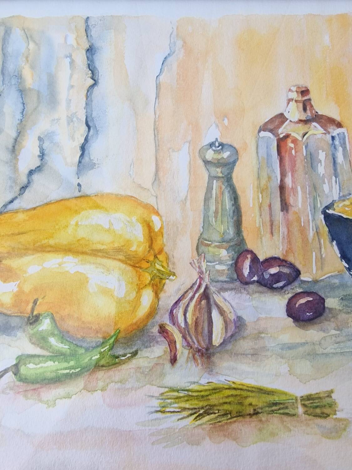 Original still life watercolor