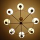 Suspension XXL Vintage Italy, 50s, Brass and Glass