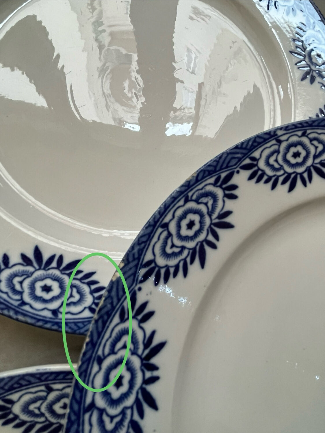 Set of 5 "Capri" plates from Digoin Sarreguemines.