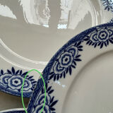 Set of 5 "Capri" plates from Digoin Sarreguemines.