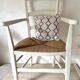 Fauteuil en bois et paille , esprit campagne