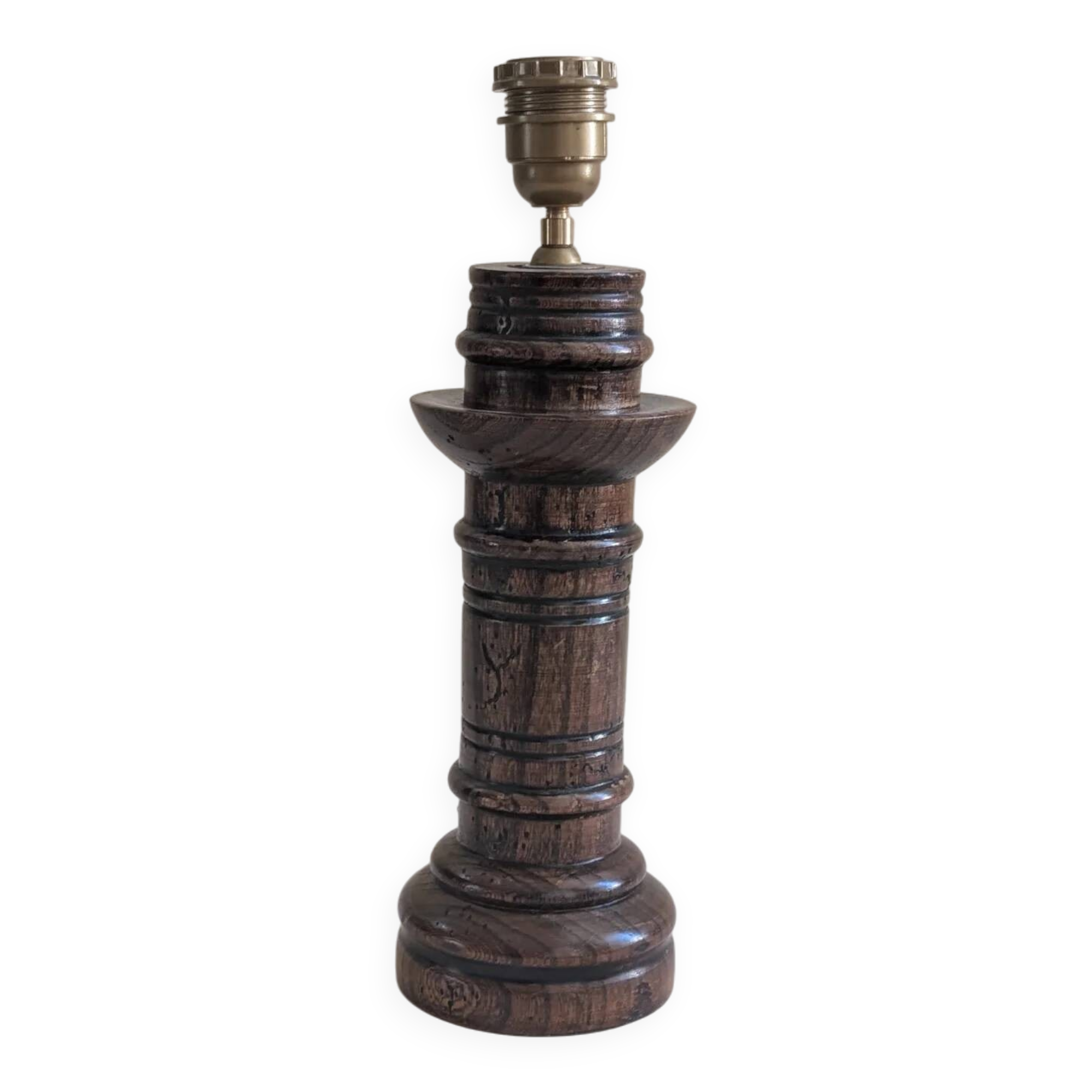 Wooden lamp base - height 30 cm