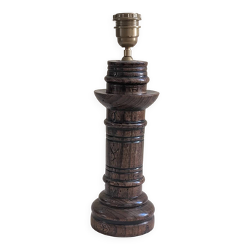 Wooden lamp base - height 30 cm