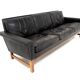 Scandinavian 3-seater leather sofa, Sweden, 1960s