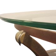 Vintage oval coffee table by Pierre Vandel, France, 1970s