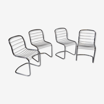 Series of 4 chairs Cidue 1970