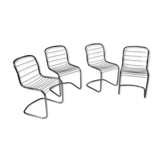 Series of 4 chairs Cidue 1970