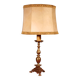 17th Century Bronze Candle Holder Mounted as a Lamp with Its Parchment Shade
