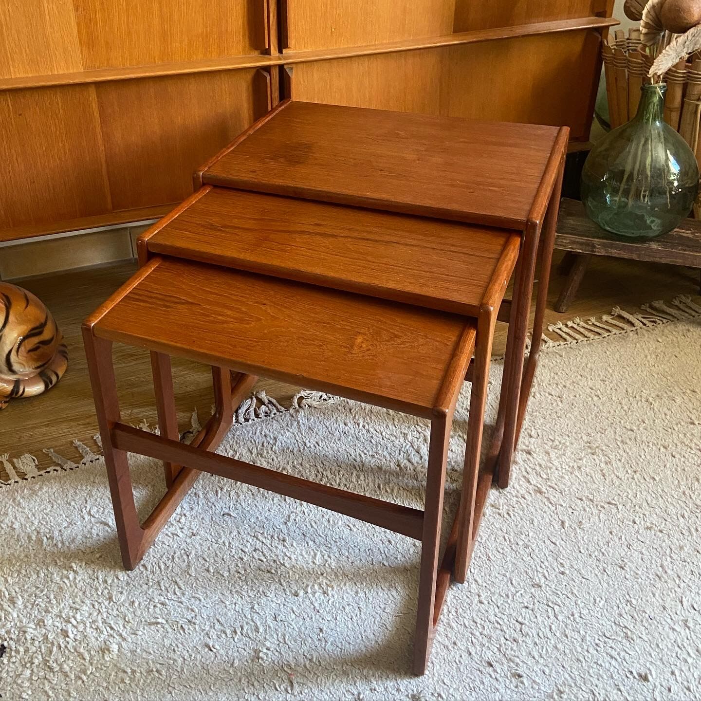 Danish trundle tables in teak BR Gelsted from the 60s