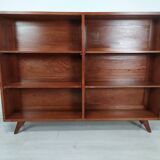 Teak compass foot bookcase shelf