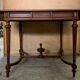 Ceremonial table or Louis XVI desk in walnut around 1850