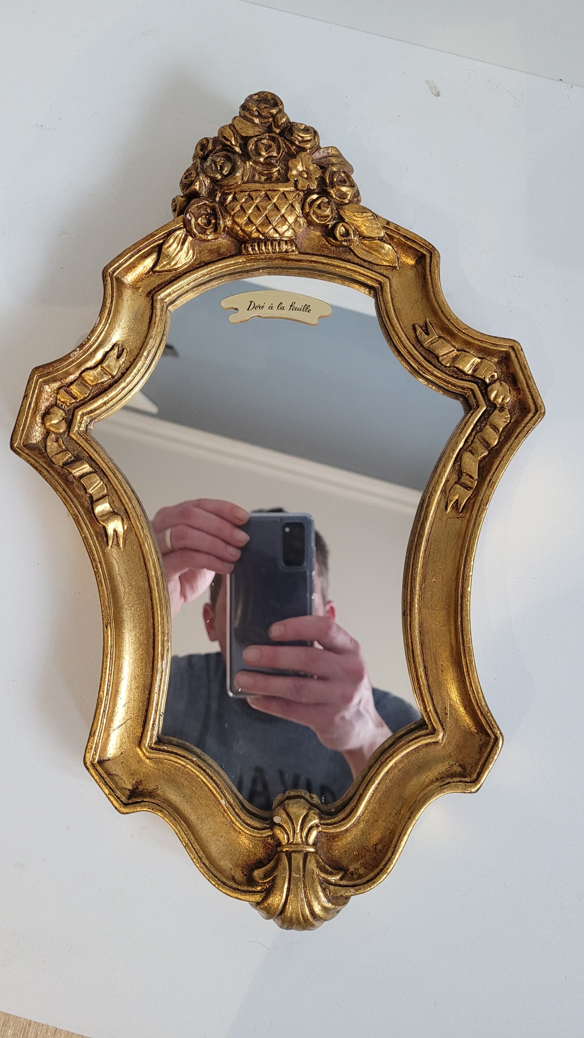 Golden mirror sheet 36x23cm