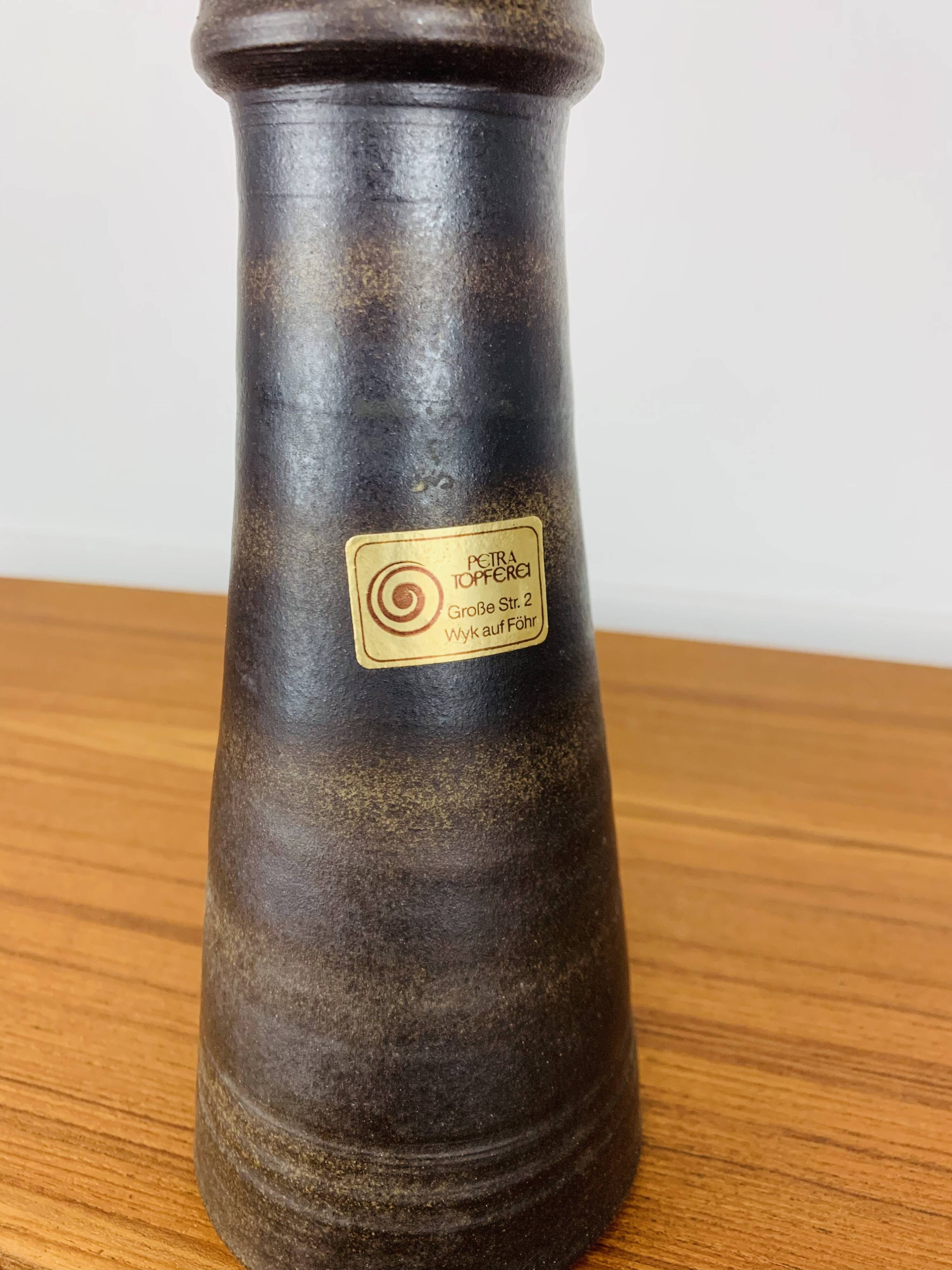 Ceramic vase by Petra Topferei, vintage, Germany