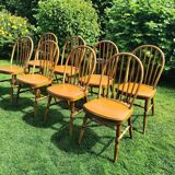Set of 8 Baumann bistro chairs