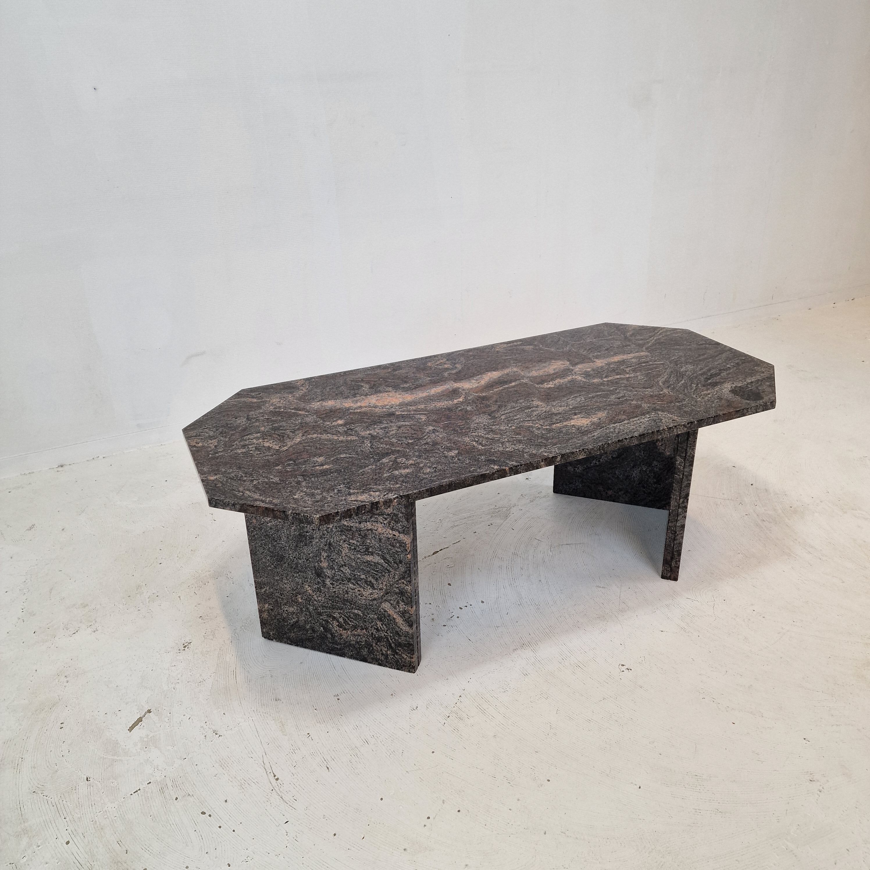 Coffee table in granite, 1980s