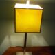 Lampe Stéphane Davidts modèle Faras chrome satiné, abat jour vert amande - Belgique