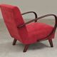 H410 Type C Powder Pink Armchair by Jindrich Halabala for Thonet 1930