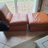 Heater and its vintage footrest rock bobois
