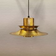 Hanging lamp from the 1970s-1980s, produced by Danish Vitrika, made of brass.