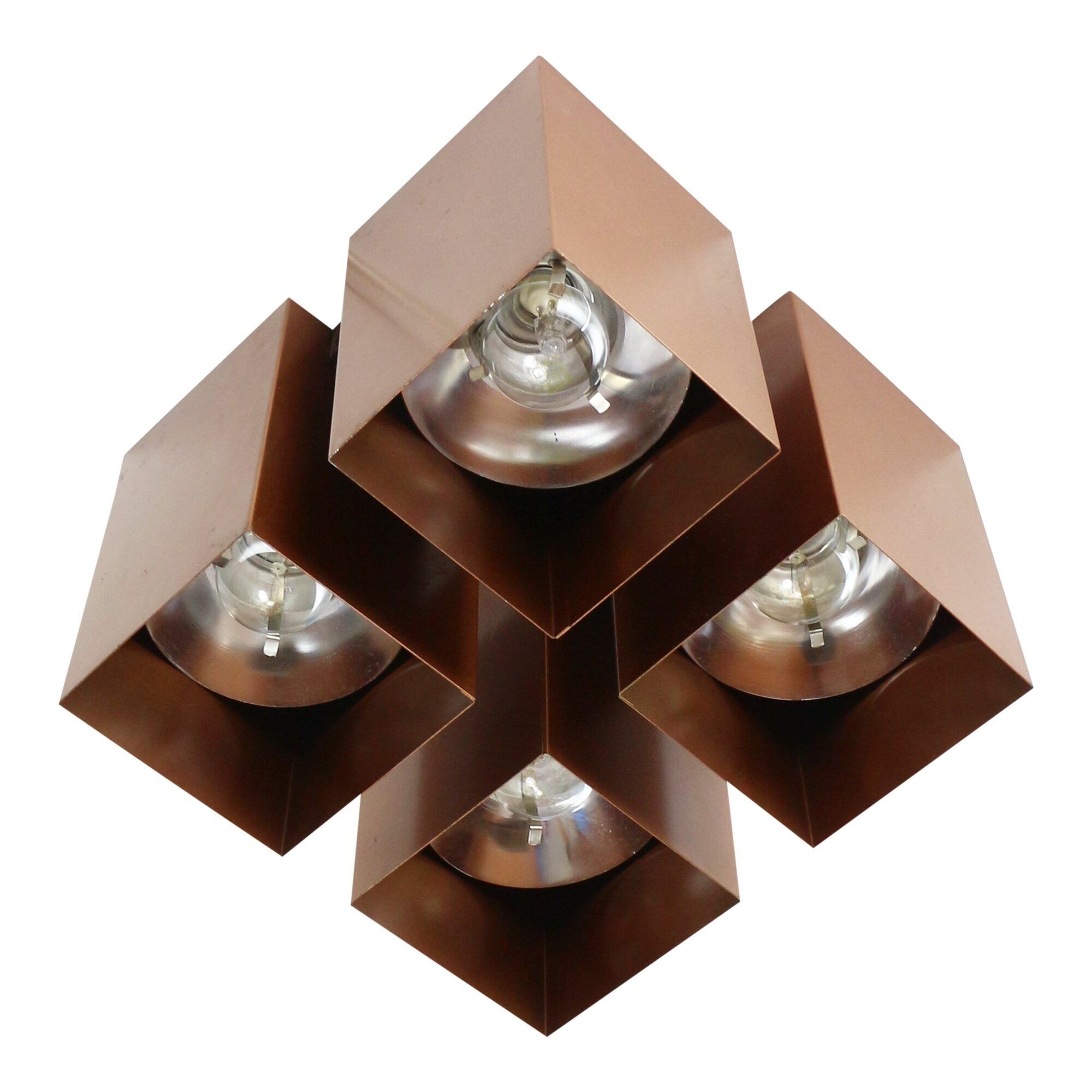 Bronze 'Viervoud' ceiling light by Raak, 1970s