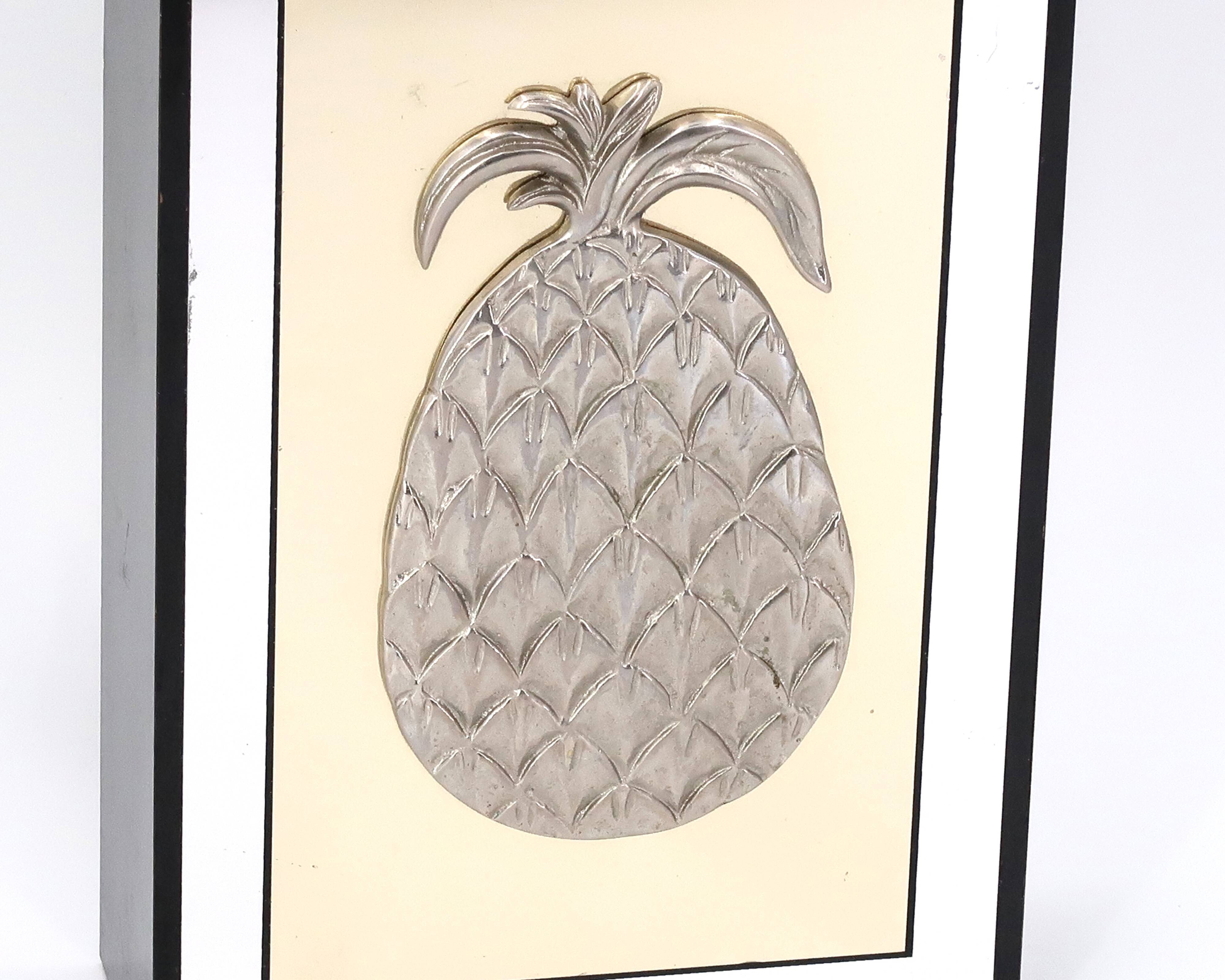 Anador gold and silver lamp with pineapple, 80s