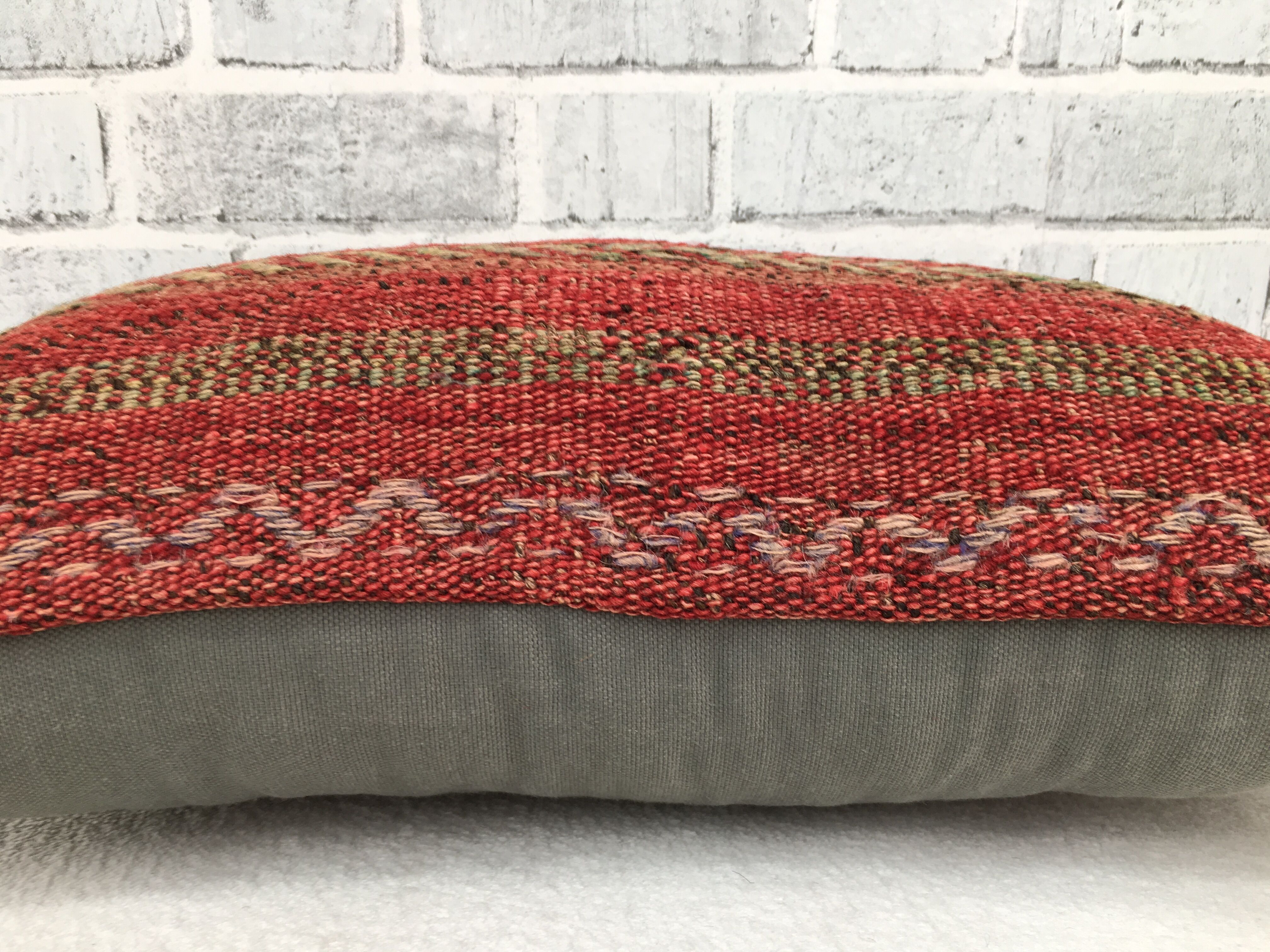 handmade kilim cushion cover 12x20 inches