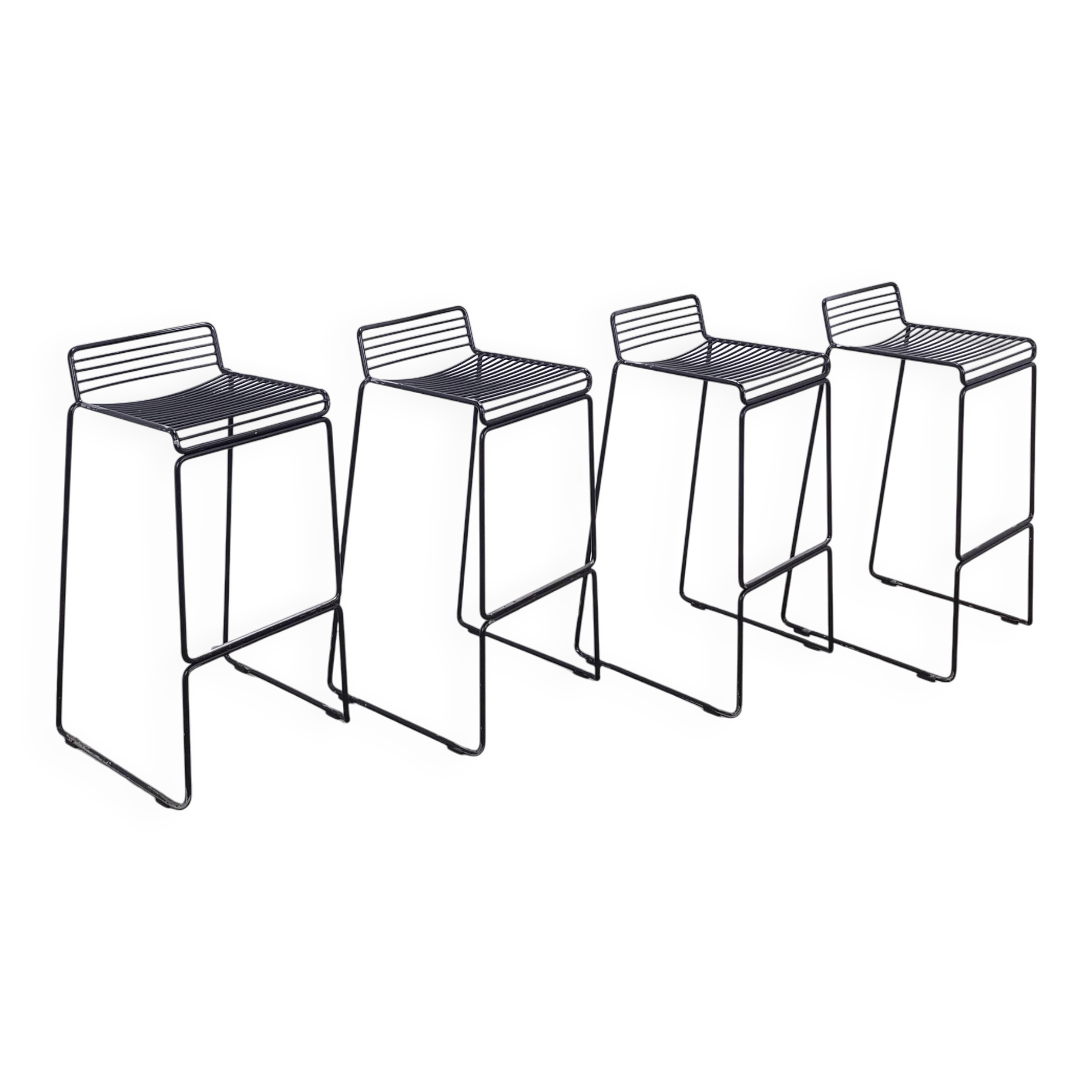 Set 4 x Zwarte HAY barkruk, Hee Welling