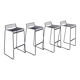 Set 4 x Zwarte HAY barkruk, Hee Welling