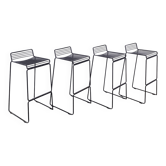 Set 4 x Zwarte HAY barkruk, Hee Welling