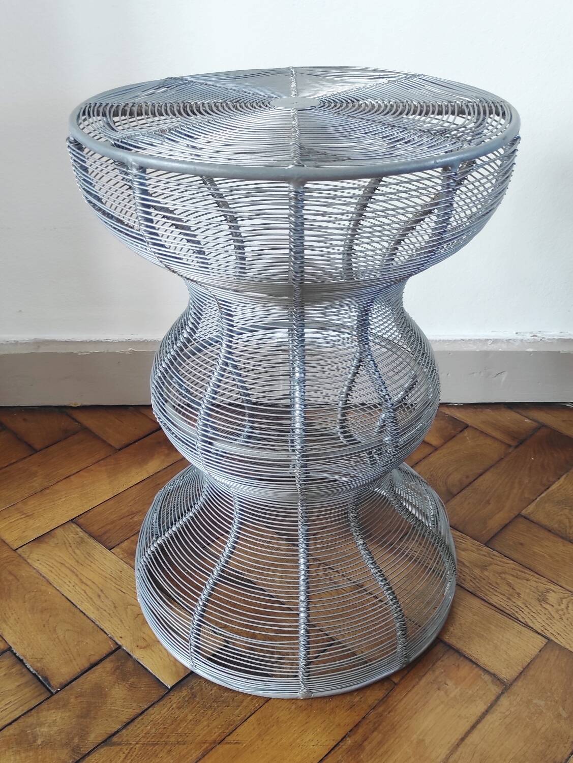 Vintage metal stool / side table