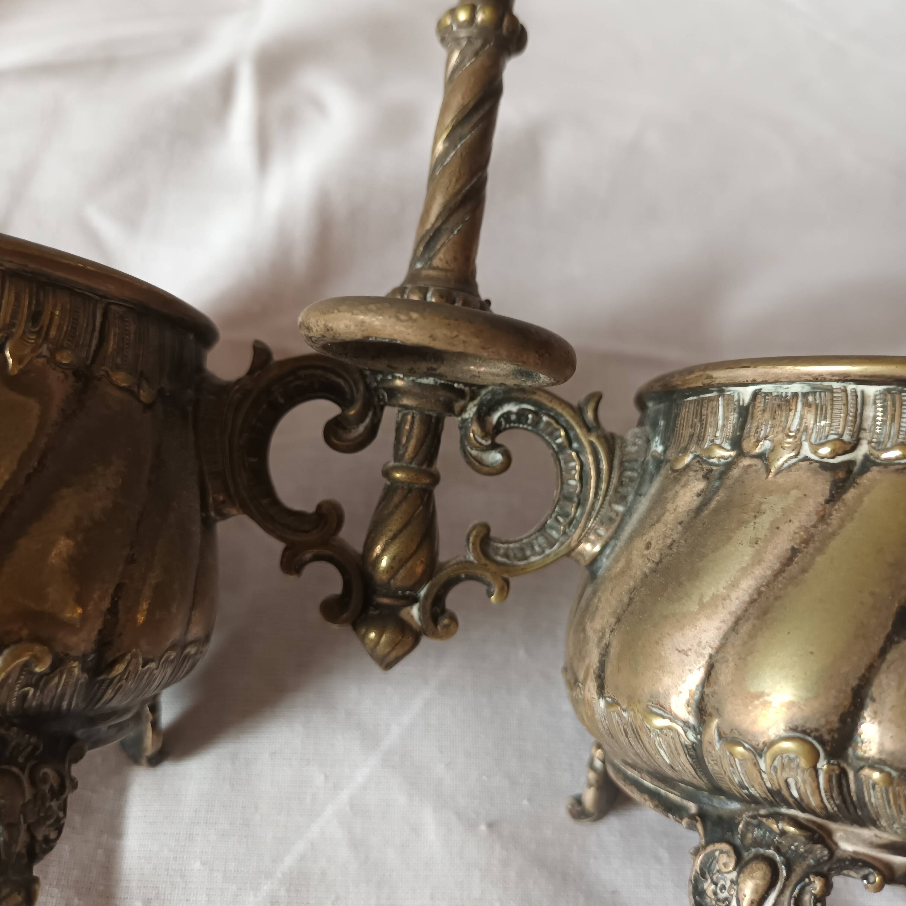 Ancien saleron en métal argenté