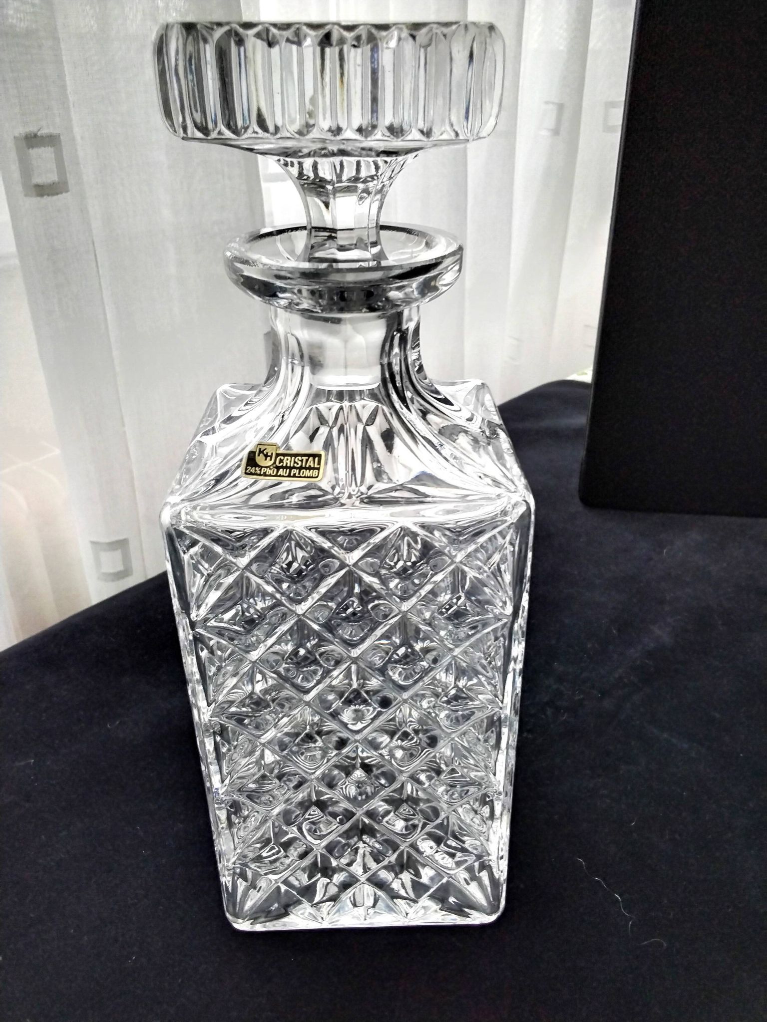 Carafe à whisky en cristal au Plomb 24 %