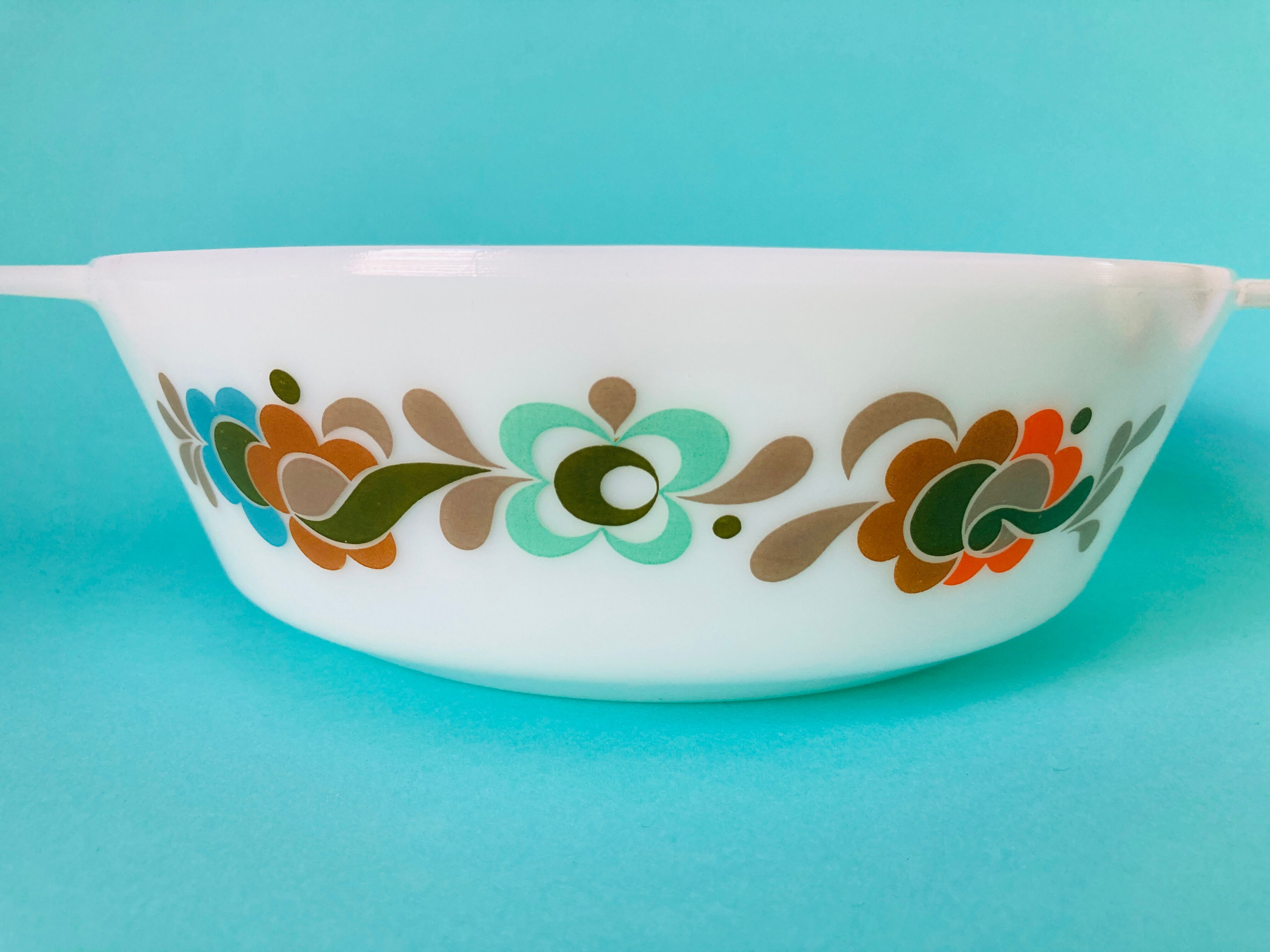 JAJ dish made in england - 70s Multico floral pattern