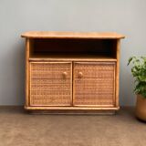 Oak rattan and woven wicker furniture 1980