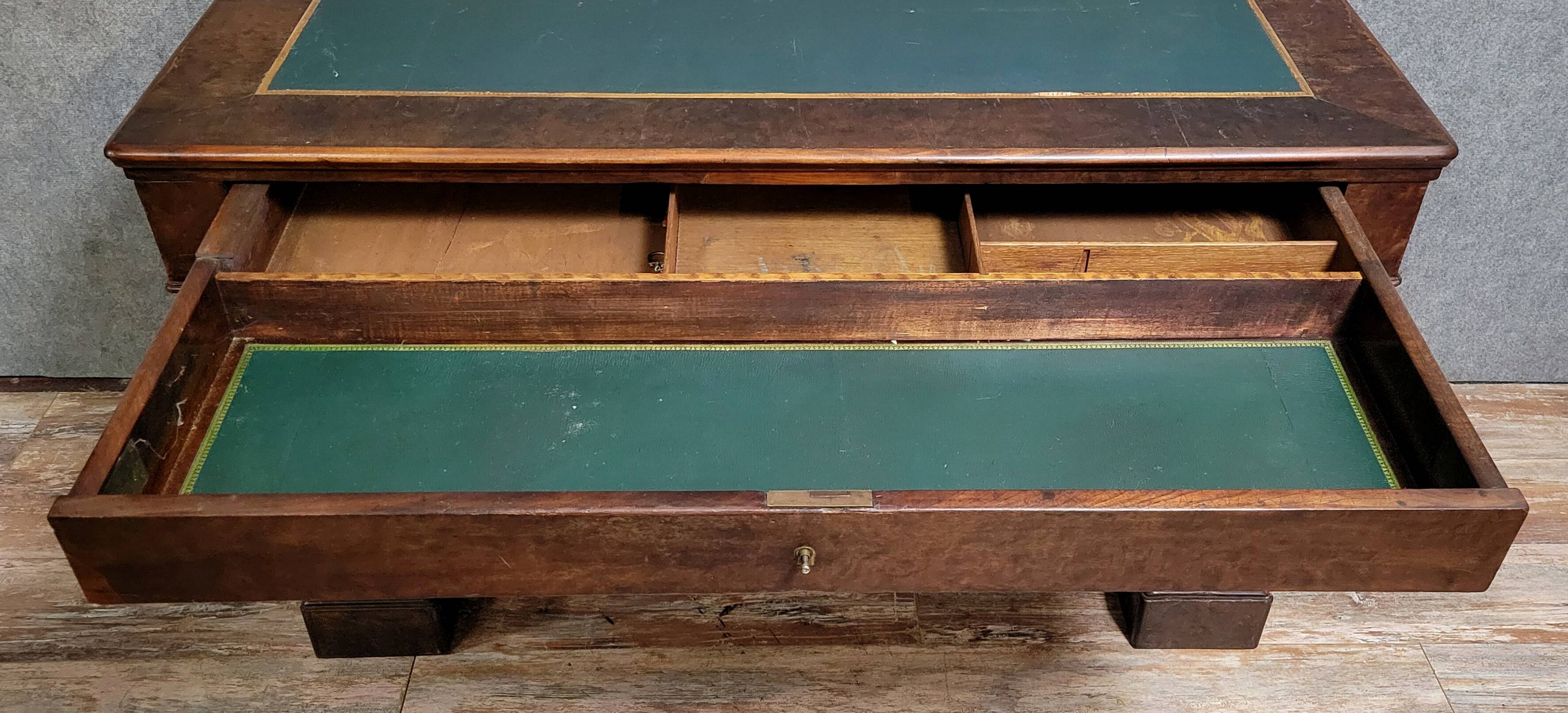 Empire period double-top center flat desk