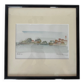 Watercolor representing the island of Malta signed B de Maisonneuve
