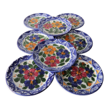 8 assiettes peintes à la main