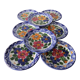 8 hand-painted plates