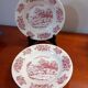 Set of 4 deep plates, Gien earthenware.