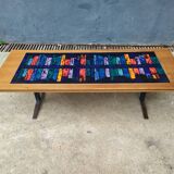 Vintage ceramic coffee table 1m60