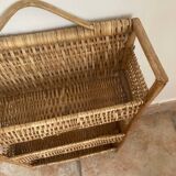 Vintage wicker wall shelf