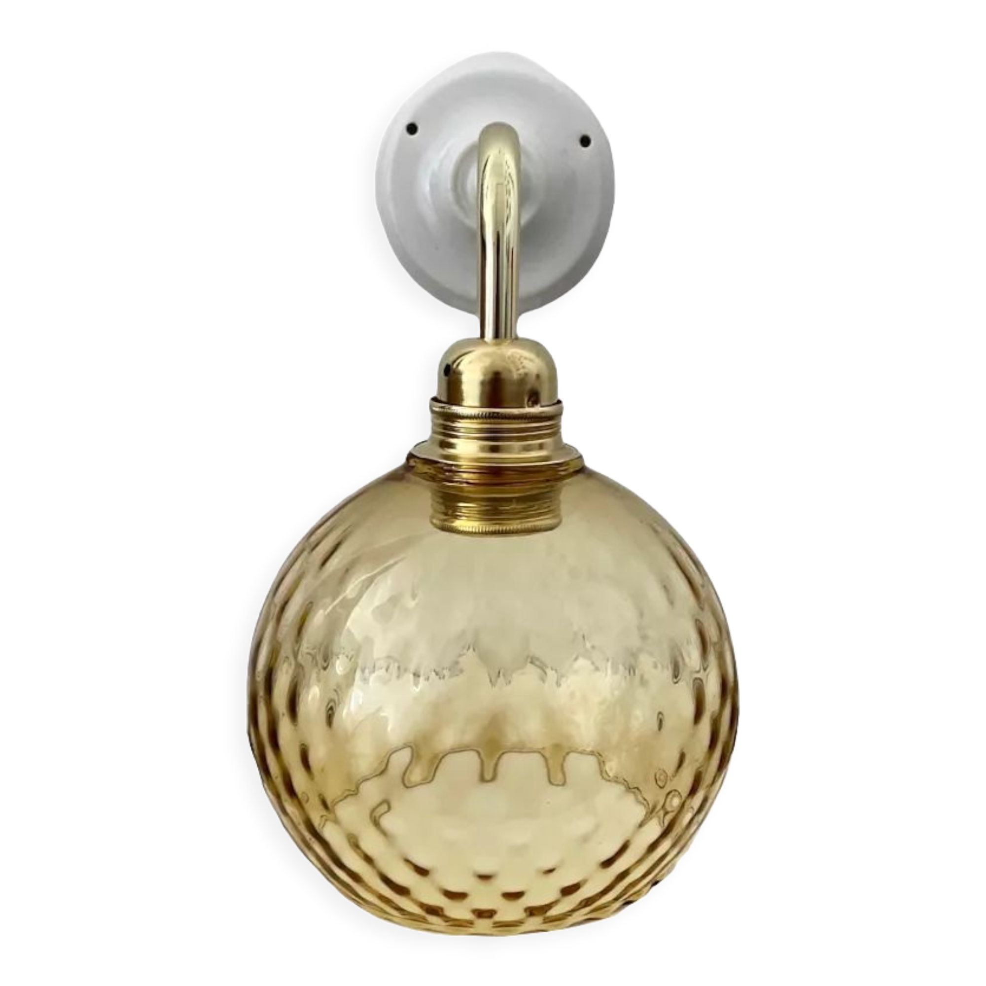 New electrified golden globe wall lamp