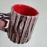 Mug Cup - Pol Chambost - tree trunk & red
