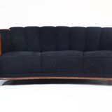1930s Art Deco Curved Banana Sofa